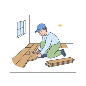 한인 바닥재 시공 업체, 마루널 설치 일러스트